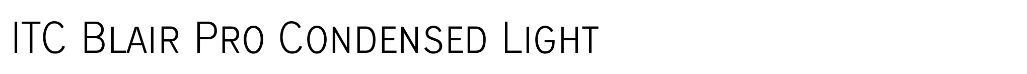 ITC Blair Pro Condensed Light image